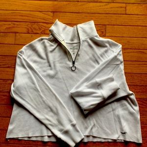 Hollister boyfriend half zip waffle shirt